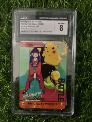 Pokemon Bellsprout Vs Pikachu Bandai Cardass 1999 181 Part 5 Cgc 8