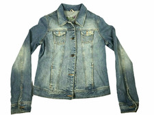 Hollister Women's Jean Jacket, Denim. Blue. Size Women's Large Cotton Spandex