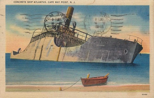 AK Betonschiff Atlantus Cape May Point N.J. 1946 - Bild 1 von 2
