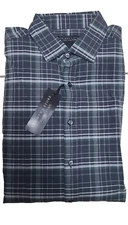 NEW BLOOMINGDALES MENS STORE GREEN PLAID CASUAL BUTTON DOWN SHIRT SIZE L