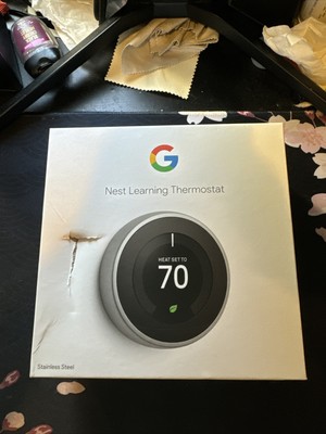 Google Nest 3rd Gen Smart Learning Thermostat - Stainless Steel (T3007ES) (new)
