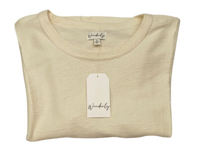 beige mock neck top