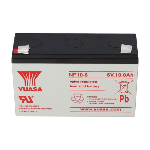 Yuasa Batterie au Plomb NP10-6 PB 6V 10Ah VdS Faston 4,8 - Photo 3/8