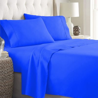 Pretty 1000TC Egyptian Cotton Sheets Bedding Set 7 PCs Twin Size Multi Colors