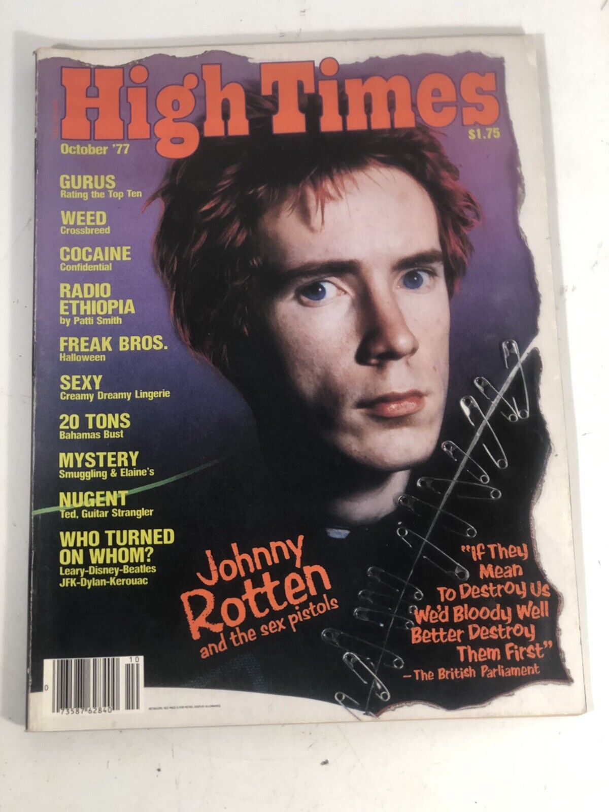 Vintage Circus Magazine Aerosmith Poster Sex Pistols Johnny Rotten