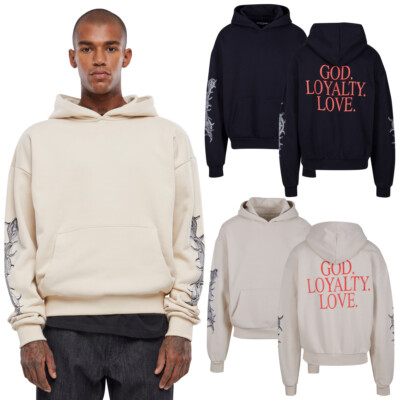 Mister Tee God Loyalty Love Ultraheavy Oversize Hoodie Kapuzenpullover Hoodie 