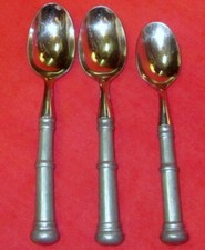 3 PC KIRK STIEFF OLD ANNAPOLIS PEWTER  2 -7 1/4" PLACE SPOONS 1 -6 5/8" TEASPOON