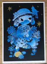 Misery- Birdwatching, Blue Signed/ Numbered Ltd Ed /25 Screenprint