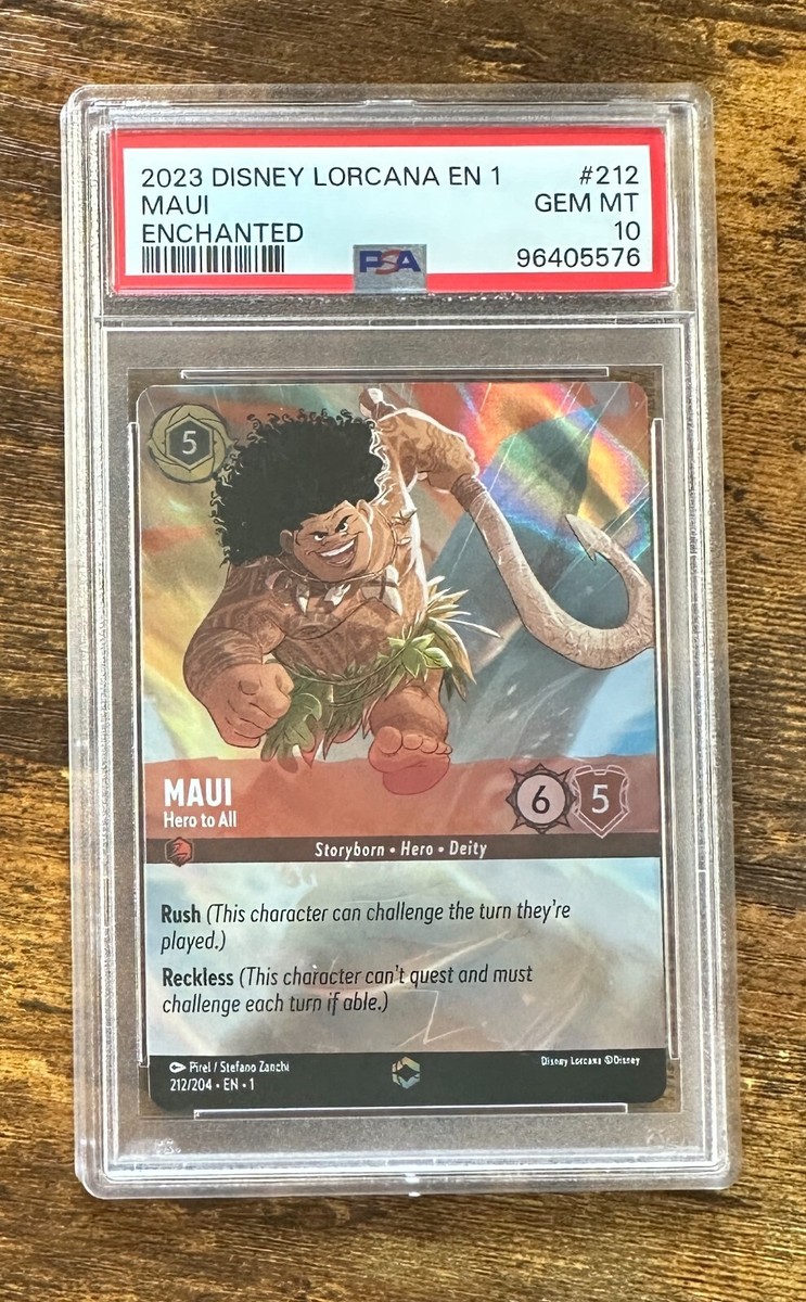 2023 Disney Lorcana EN 1 Enchanted #212 Maui PSA 10 | eBay 2023 Disney Lorcana EN 1 Enchanted #212 Maui PSA 10 | eBay