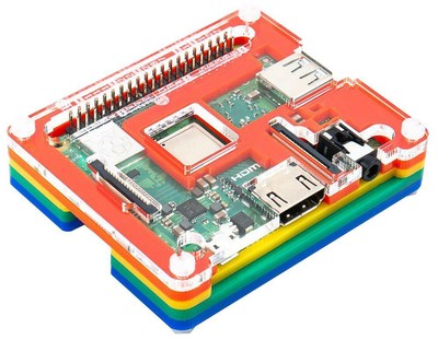 PIBOW 3A+ COUPE CASE, RPI 3 A+, RAINBOW, KAROSSERIEFARBE RAINBOW, ENCLO FÜR PIMORONI