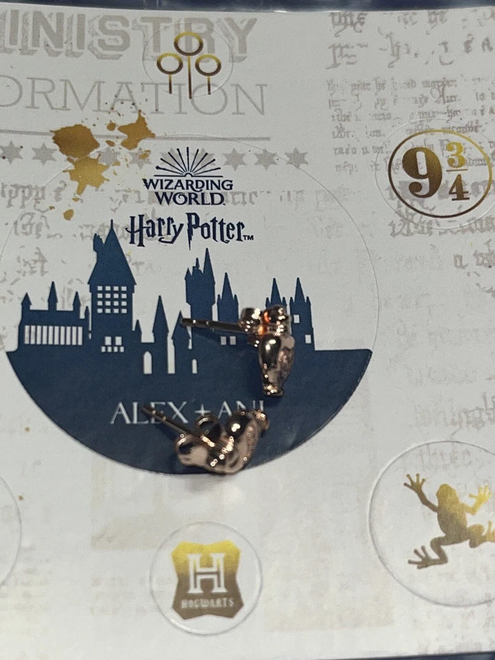 Pendientes Alex And Ani Harry Potter Oro Rosa Amor Poción NUEVO Foto 4 de 4