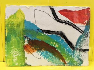 STUDIOAUFLÖSUNG ABSTRAKTES GEMÄLDE 16 ORIGINAL ACRYLKUNST NIGEL WASSER SIGNIERT