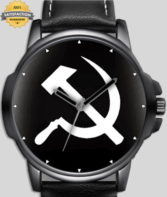 Sowjetische Flagge Hammer Sichel Kommunismus UdSSR CCCP schöne einzigartige Armbanduhr