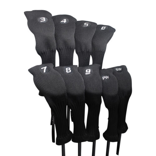 Majek All Hybrid Golf Club Black Neoprene Acrylic Headcover Set (3-SW) - Picture 6 of 13