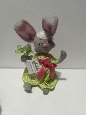 6in Easter Girl Bunny Annalee Grey Bunny Girl