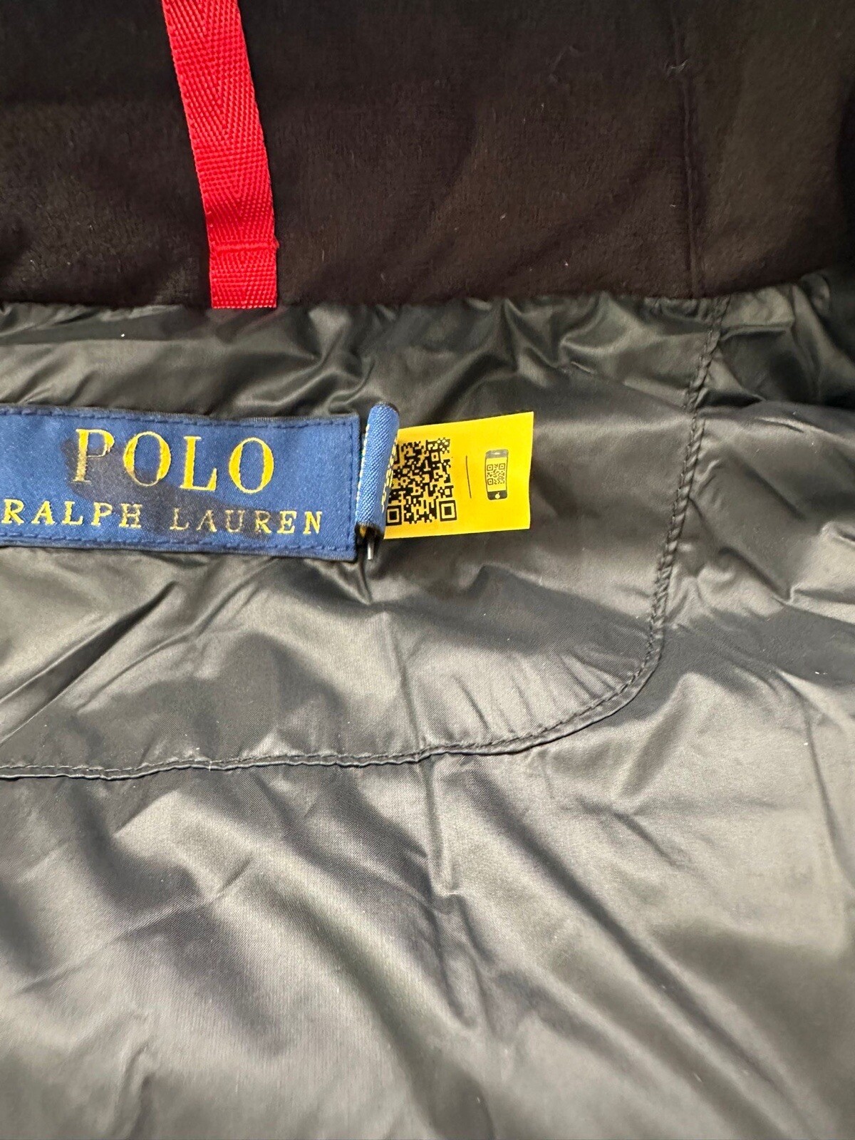Polo Ralph Lauren Mens B&T Jacket Coat Black White 2XLT Big Pony Hooded Puffer image 6