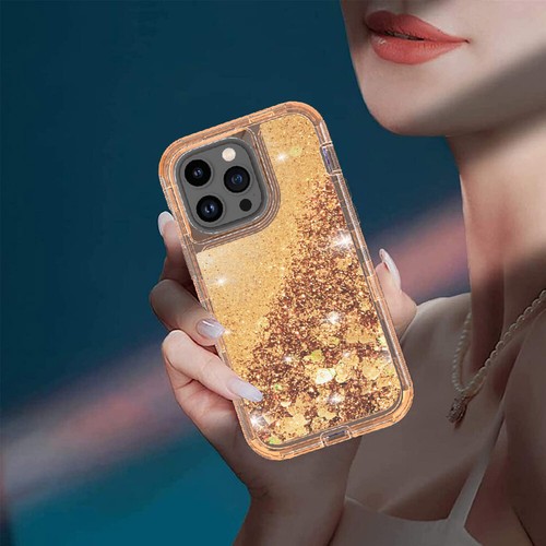 For iPhone 14 Plus 13 12 11 Pro Max Liquid Gillter Shockproof Protective Case - Picture 5 of 20