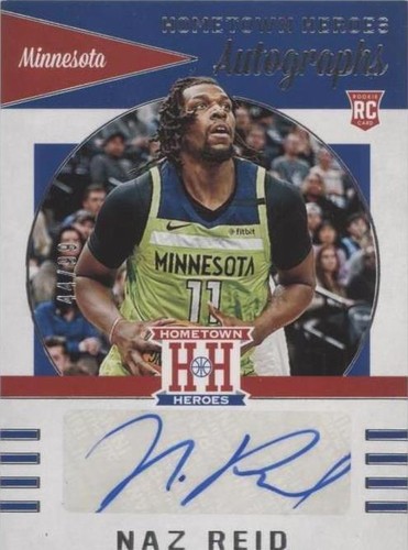 Naz Reid 2019-20 Panini One & One RPA /49 Blue Color Match | eBay