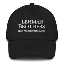 Lehman Brothers Risk Management Dept. Dad Hat, Funny Lehman Bros Cap