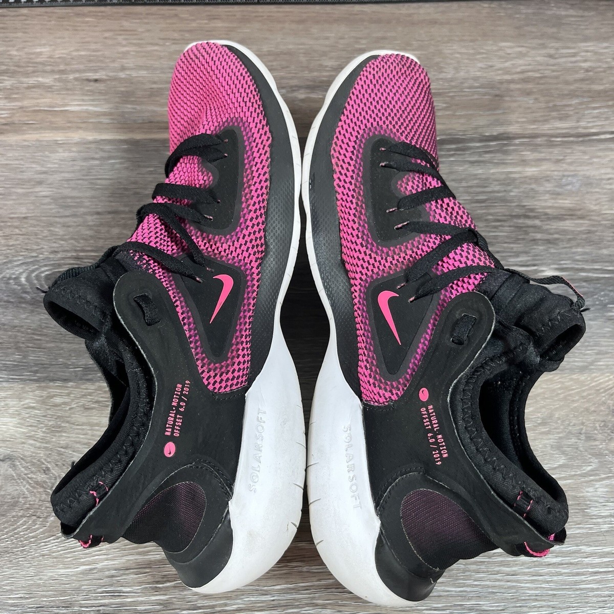 【24】WMNS NIKE FLEX 2019 RN Nike Womens Flex 2019 RN Running Sneakers Black Pink White