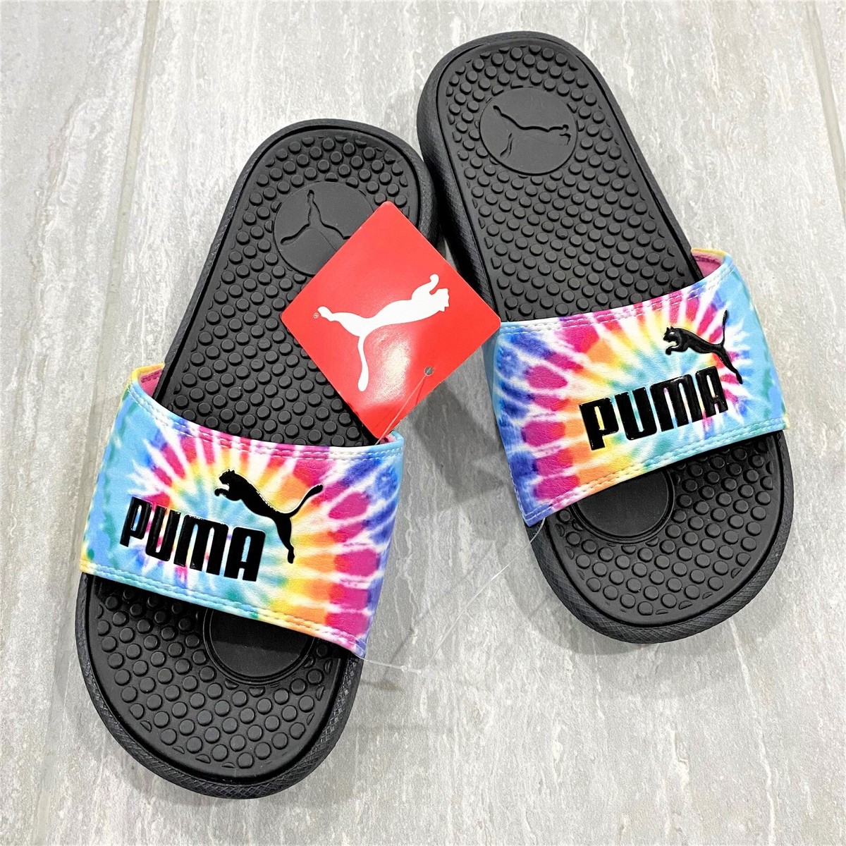 NWT! Puma Cool Cat Tie Dye Authentic Women's Slides Slippers Sandals US  Size 6 194579219038 | eBay UK