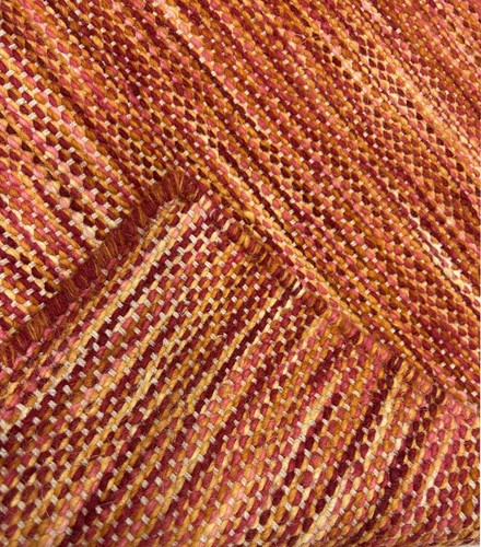 9X12 Rust Handwoven Area Rug Woolen Flat Carpets For Living Room Bedroom Office - Picture 2 of 11