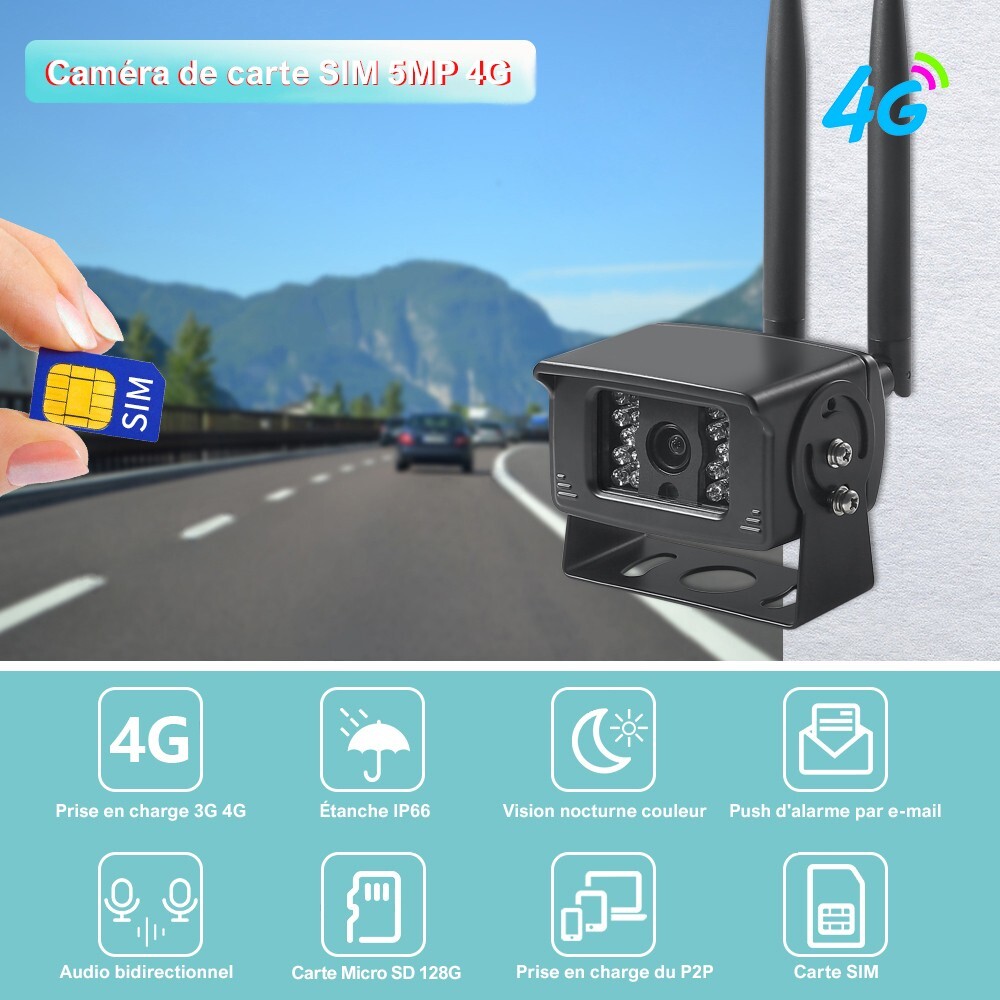 Caméra de surveillance 4G 5MP pour sécuriser votre maison de campagne isolée