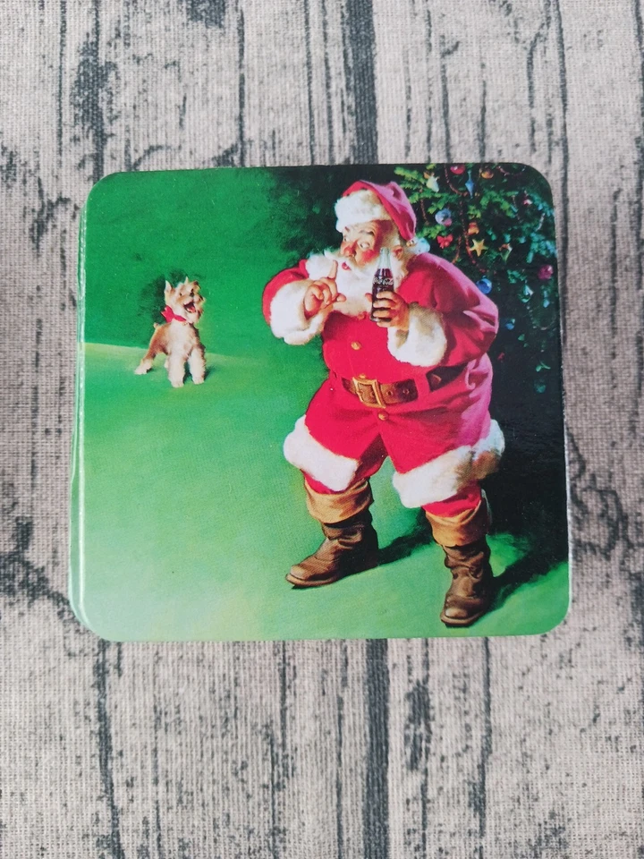 Coca Cola Santa Claus Christmas Drink Coasters Coke Cork Backing Lot Of (40) - Image 4 of 4