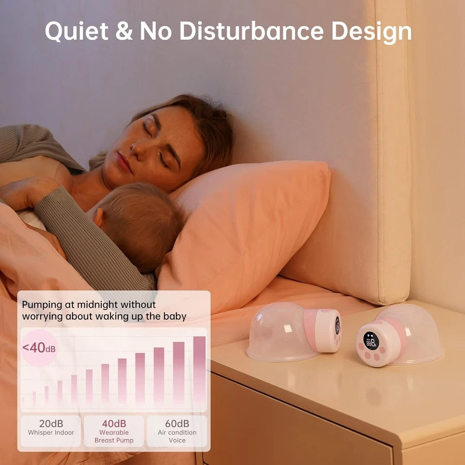 Extractor de leche eléctrico manos libres doble portátil Tstrete 2 modos Foto 4 de 4