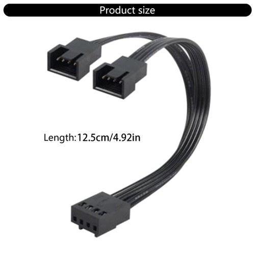 Efficient 4Pin PWM Fan Splitter Cable for Motherboards Connection Two Fan 10cm - Afbeelding 8 van 8