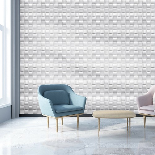 12/24/36pcs Waterproof 3D PVC Wall Panels Textures Tiles Wall Decor Fireproof - Picture 7 of 10