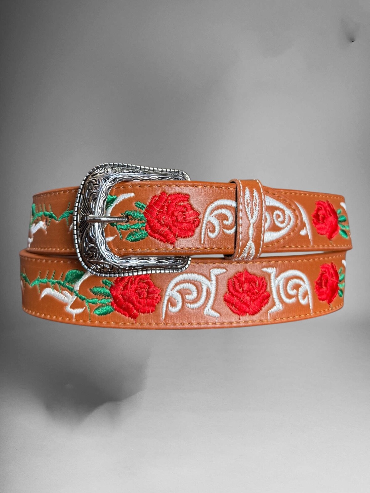 Cinto bordado vaquero para mujer Mujer’s Western Cowboy Belt Bordado Flores