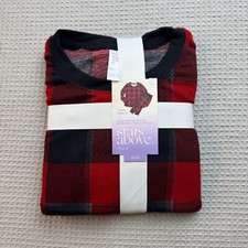 Stars Above Womens Pajama Set Size XS Thermal Plaid Comfy Lounge Shirt Pants NEW