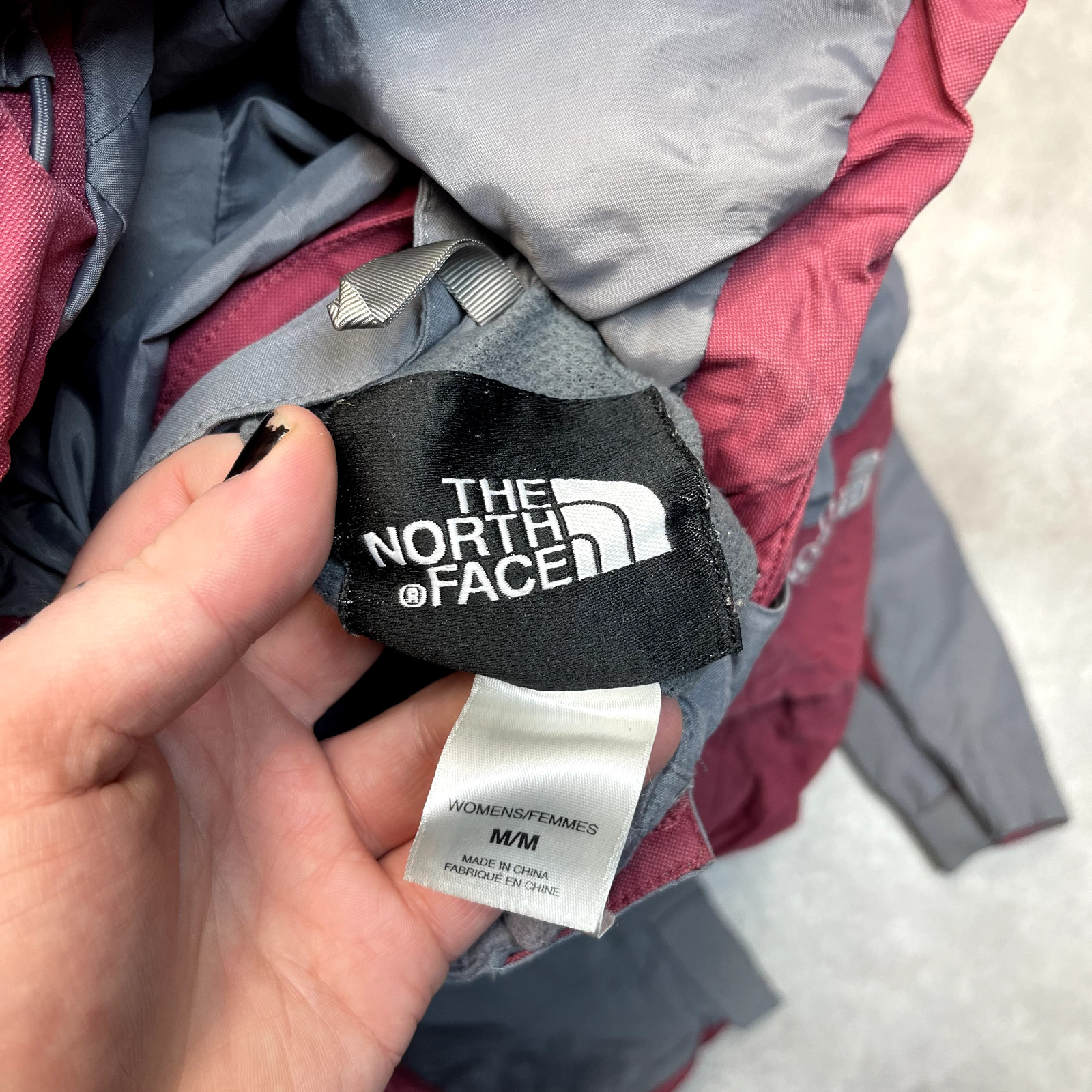 The North Face Rain Jacket Mens Medium Full Zip Hiking Rain Coat, Red image 10