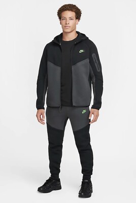 New Season Nike Tech Fleece/Black Anthracite Green/ Size Small/GIVE OFFERS  UK