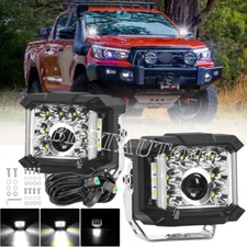 2PCS 5"INCH 160W LED Work Lights White Offroad Driving Side Shooter Fog Lamp
