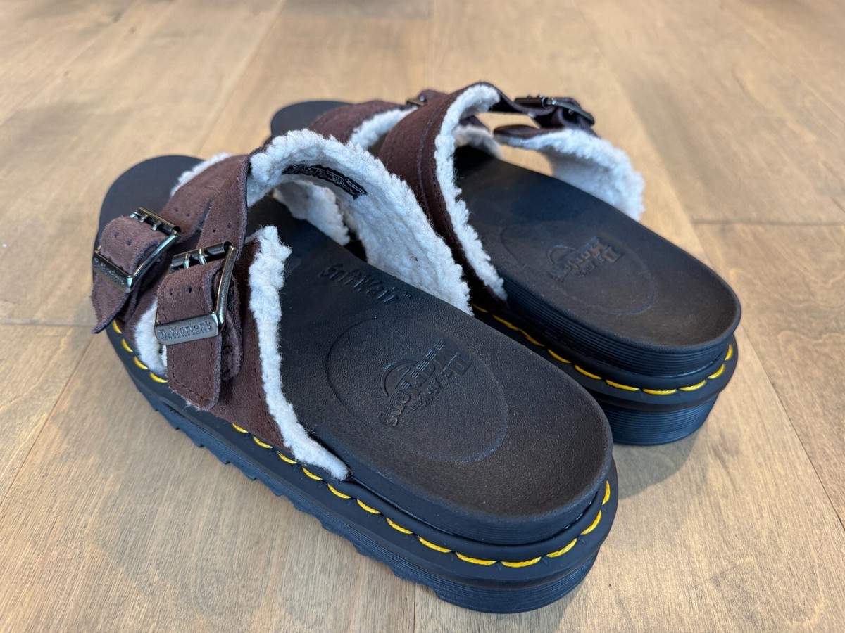 Dr Martens Mens Size 12 Myles Brown Suede Buckle Slide Sandals Shoes Dr Martens Mens Size 12 Myles Brown Suede Buckle Slide  main image 3
