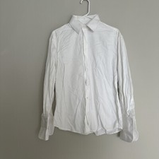 Giorgio Armani Le Collezioni Tuxedo Shirt Made in Italy White Size 16/41 Large