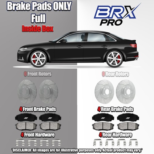Front & Rear Ceramic Brake Pads for 2001-2005 Lexus IS300 - Picture 3 of 8