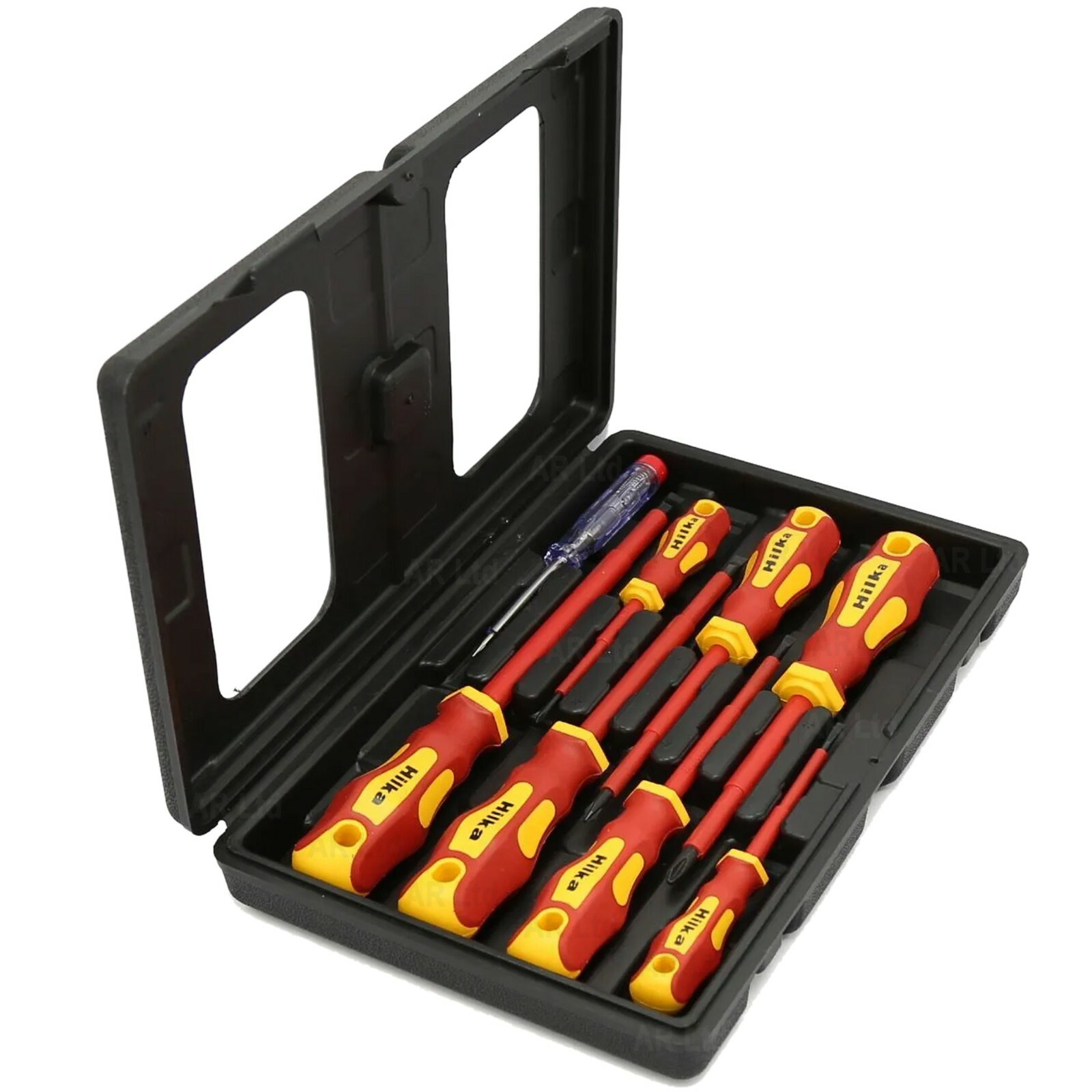Hilka VDE Insulated Electricians Screwdriver Mains Tester Set Slotted Phillips