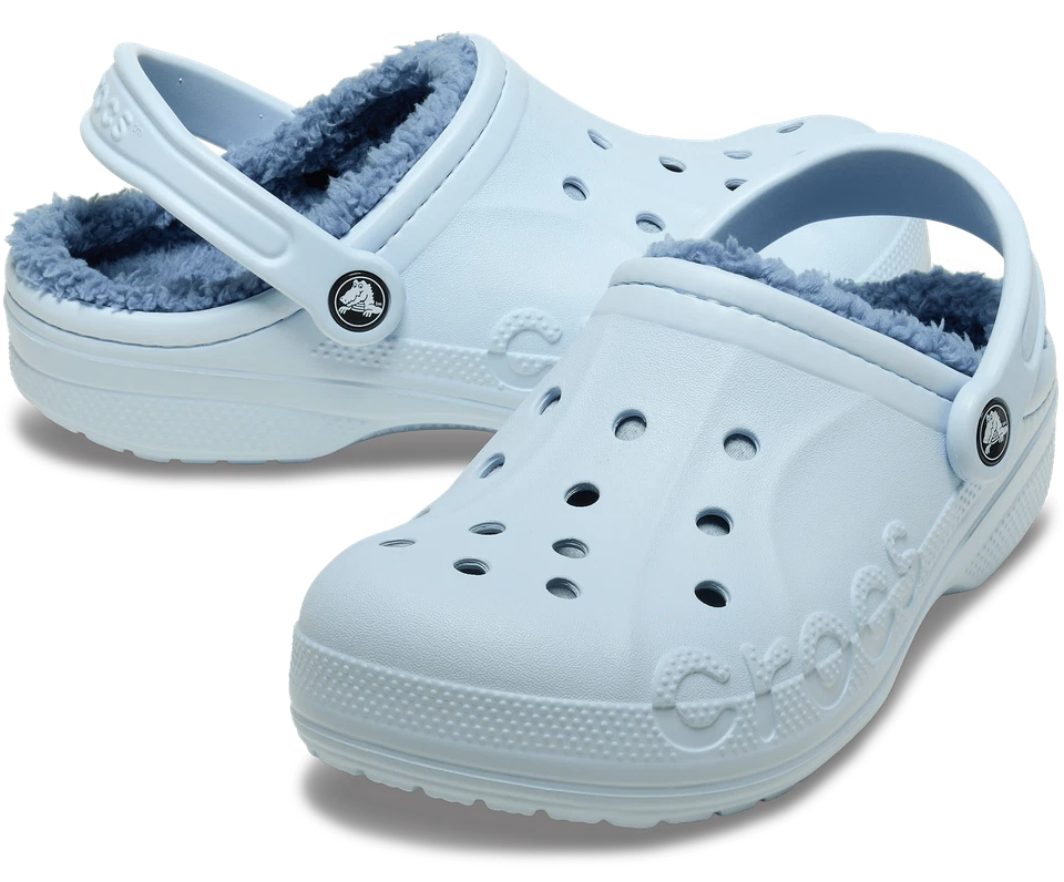 Crocs Kids Baya Lined Clog – Warm Fuzzy Slippers, Indoor/Outdoor, Heel Strap - Image 2 of 4