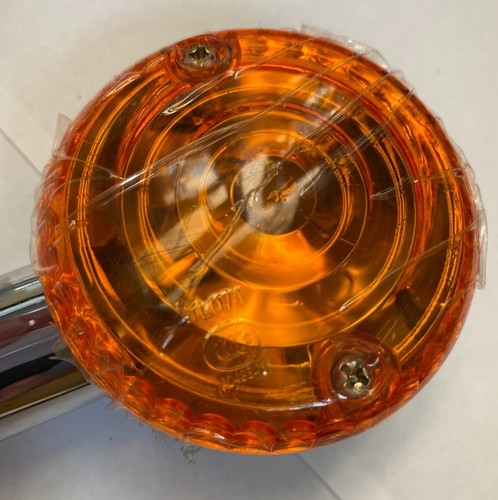 Krator TL074 Amber Turn Signals (2) Chrome Housing for Suzuki Intruder 700 - Picture 3 of 7