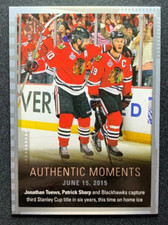 2015-16 SP Authentic #159 Jonathan Toews & Patrick Sharp Blackhawks