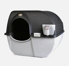 Regular Size Premium Self-Cleaning Litter Box Roll'N Clean Litter Box Black