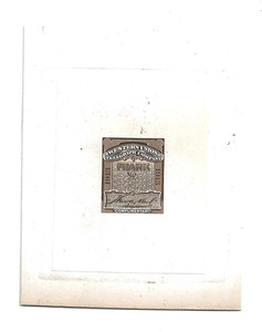 U S Stamps Scott 16T44TC1d 1913 telegraph proof diesunk on card unpriced in Scot