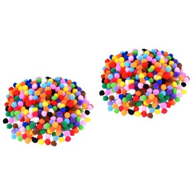  2 Pack Basteln Puschel Bunte Filzkugeln Fuzzy Pompons Pompom-Bälle