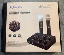 Rybozen Digital Vocal Mixer with Dual Wireless Microphones