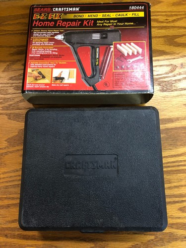 SEARS Craftsman E-Z FIX Home Repair Kit 980444 Bond Mend Seal Caulk Fill W/ Case