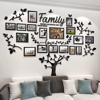 Picture Frames Collage Wall Decor - Family Tree Wall Decor for Living Room 4X6 5