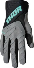 Thor Spectrum Gray Black Mint Youth Gloves